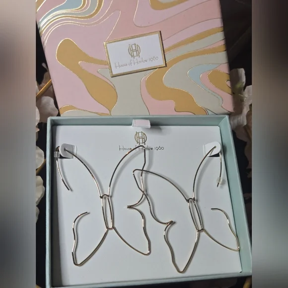NIB House of Harlow 1960 Butterfly Earrings - Picture 2 of 2